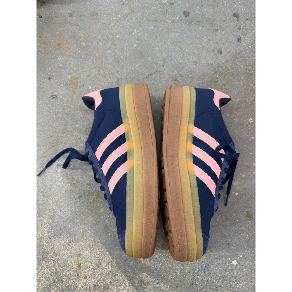 Adidas Gazelle Bold Navy Pink Platform Sneakers ID6991 Womens 7.5
